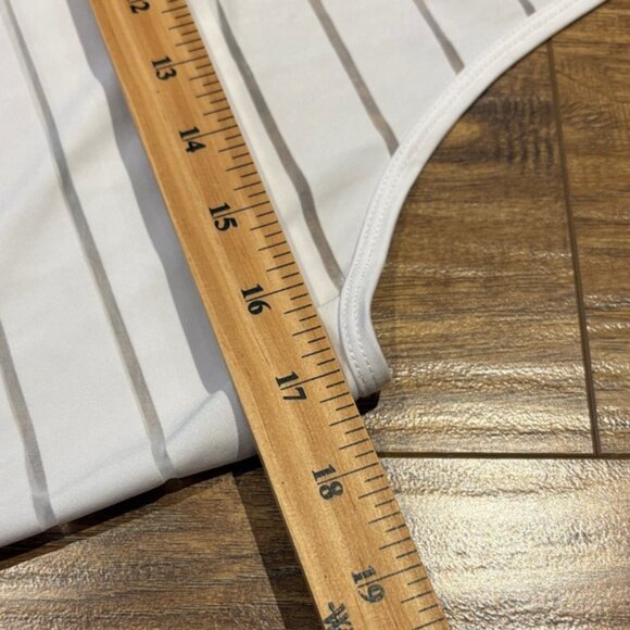 Zyia Active Havana Tank in White and Striped Mesh - Picture 6 of 8